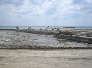 excavation of the phosphogypsum plate
