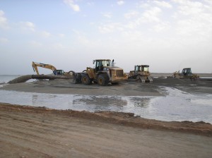 Travaux de remblai hydraulique