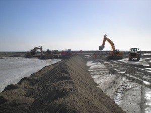 Travaux de remblai hydraulique