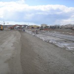 Travaux de construction du canal de drainage